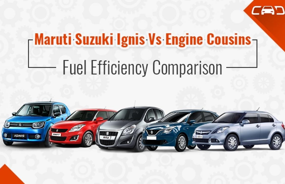Maruti Suzuki Ignis Vs Engine Cousins – Fuel efficiency comparison